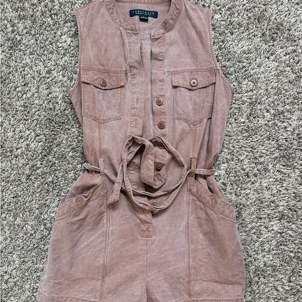 Sanctuary Tan Button-Up Top
